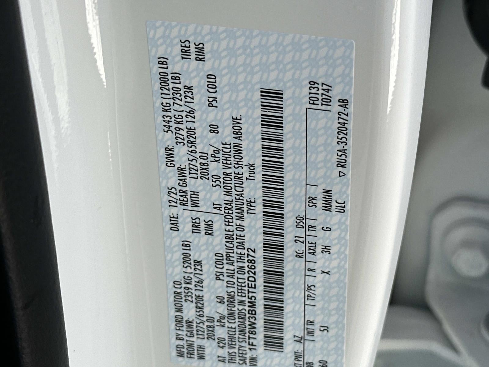 2026 Ford Super Duty F-350 SRW LARIAT 4WD CREW CAB 6.75'