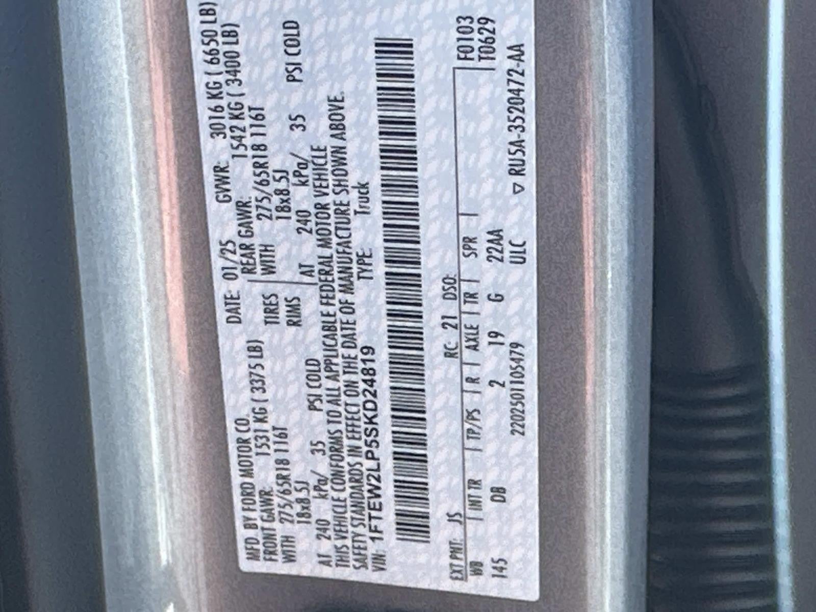 2025 Ford F-150 STX 4WD SUPERCREW 5.5' BO PUG PACKAGE