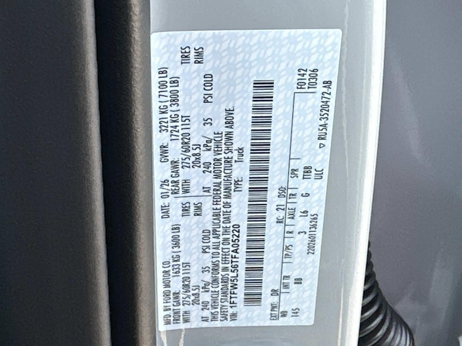 2026 Ford F-150 LARIAT 4WD SUPERCREW 5.5'