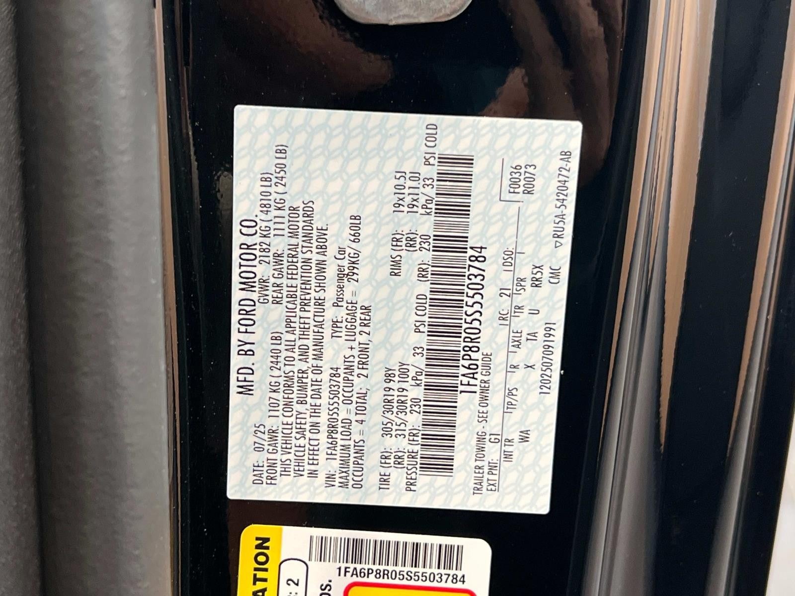 2025 Ford Mustang DARK HORSE FASTBACK