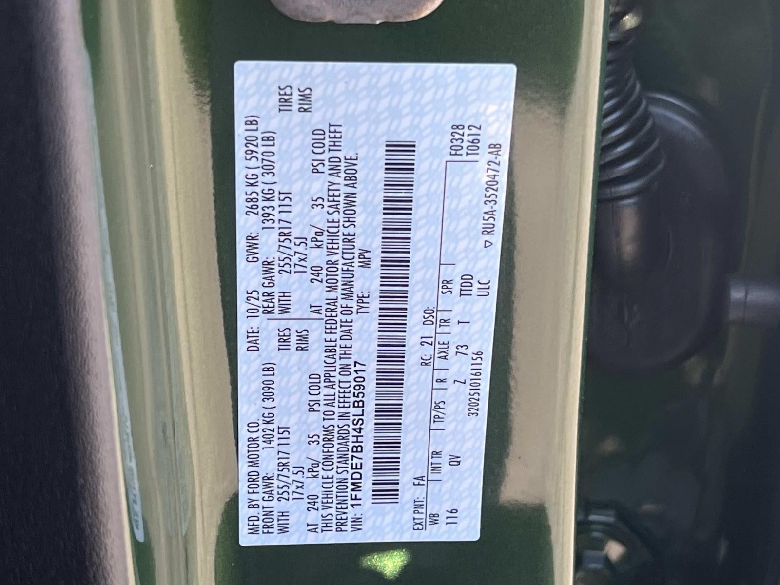 2025 Ford Bronco BIG BEND 4 DOOR 4X4