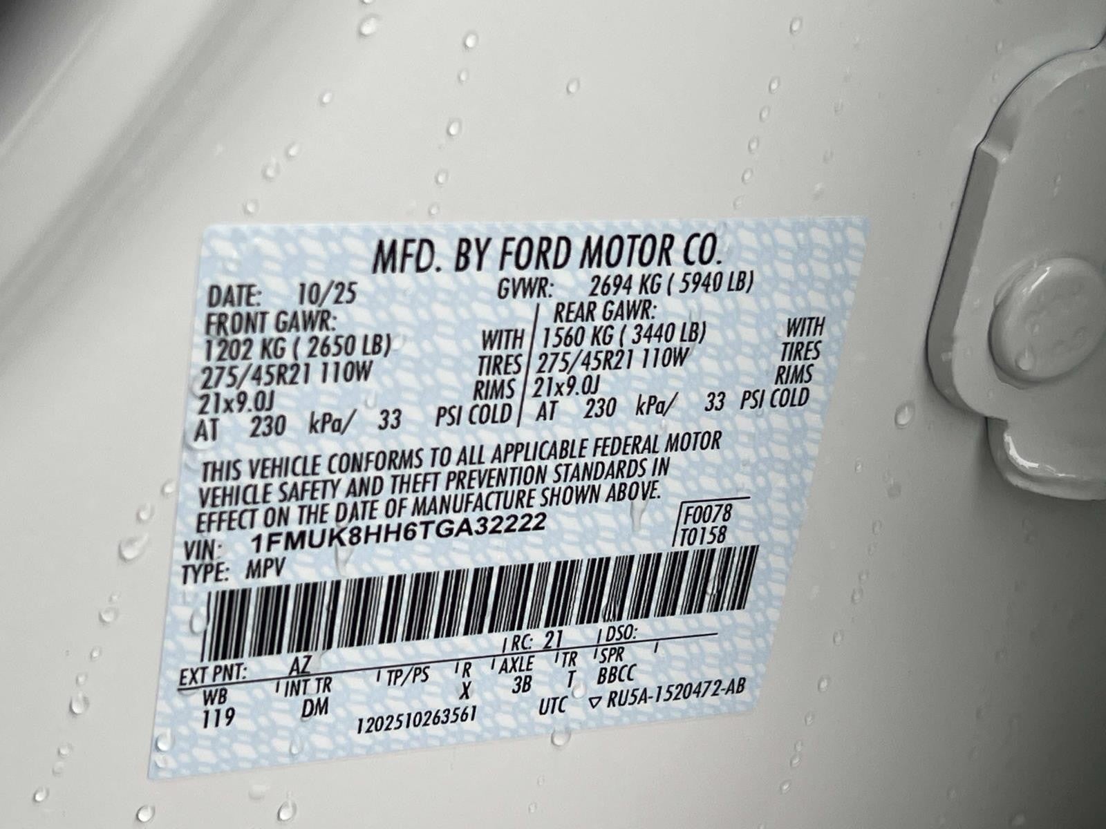 2026 Ford Explorer PLATINUM 4WD