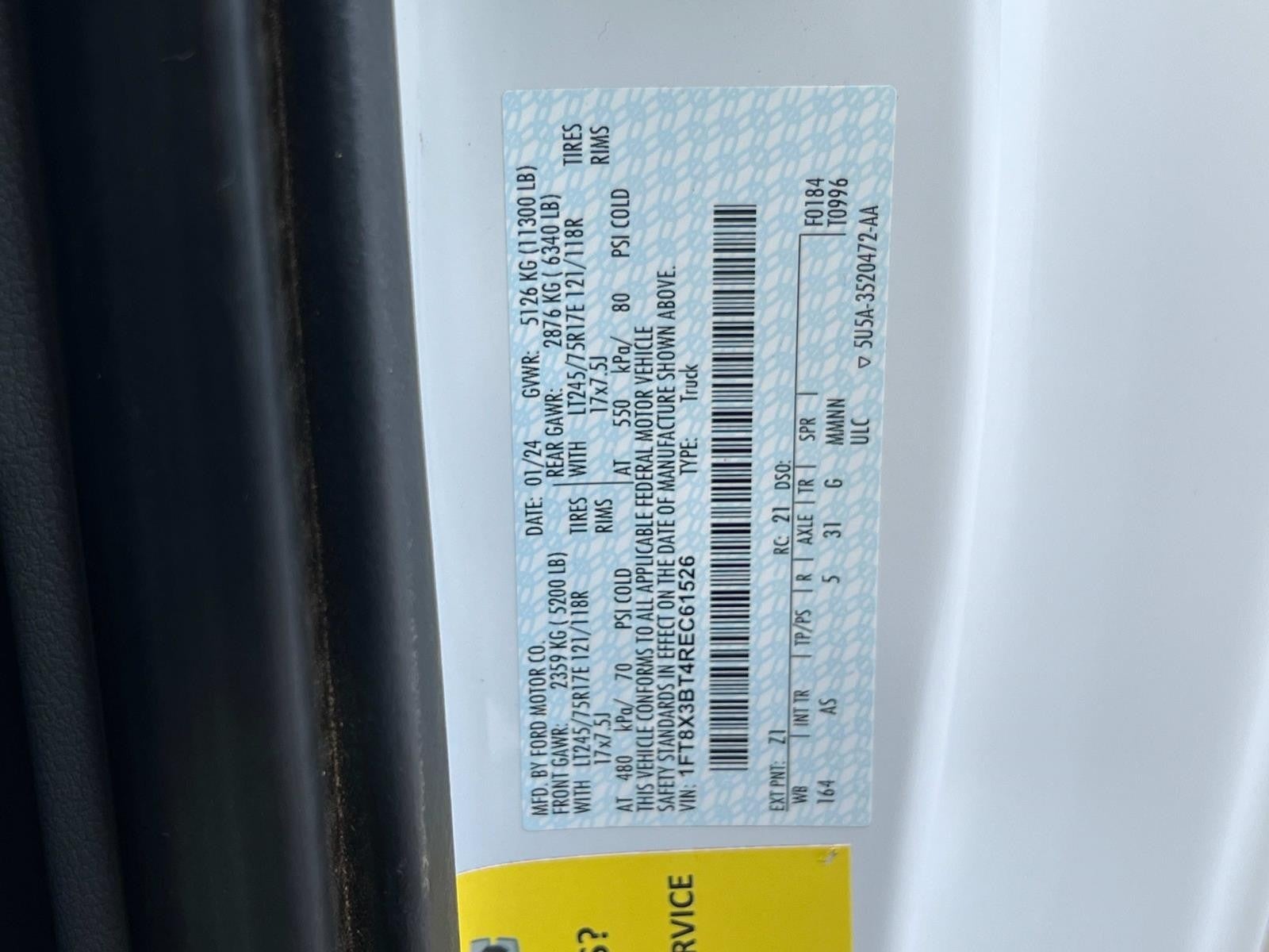 2024 Ford Super Duty F-350 SRW XL 4WD SUPERCAB 8' BOX