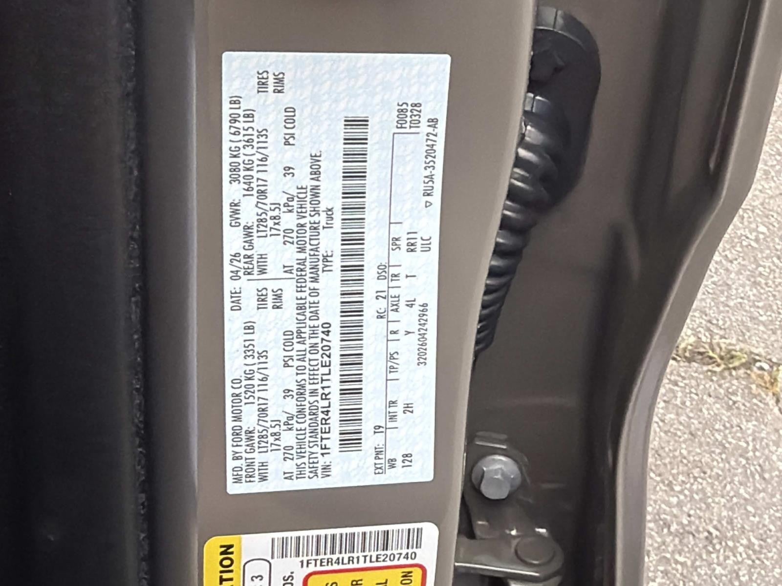 2026 Ford Ranger RAPTOR 4WD SUPERCREW 5' B