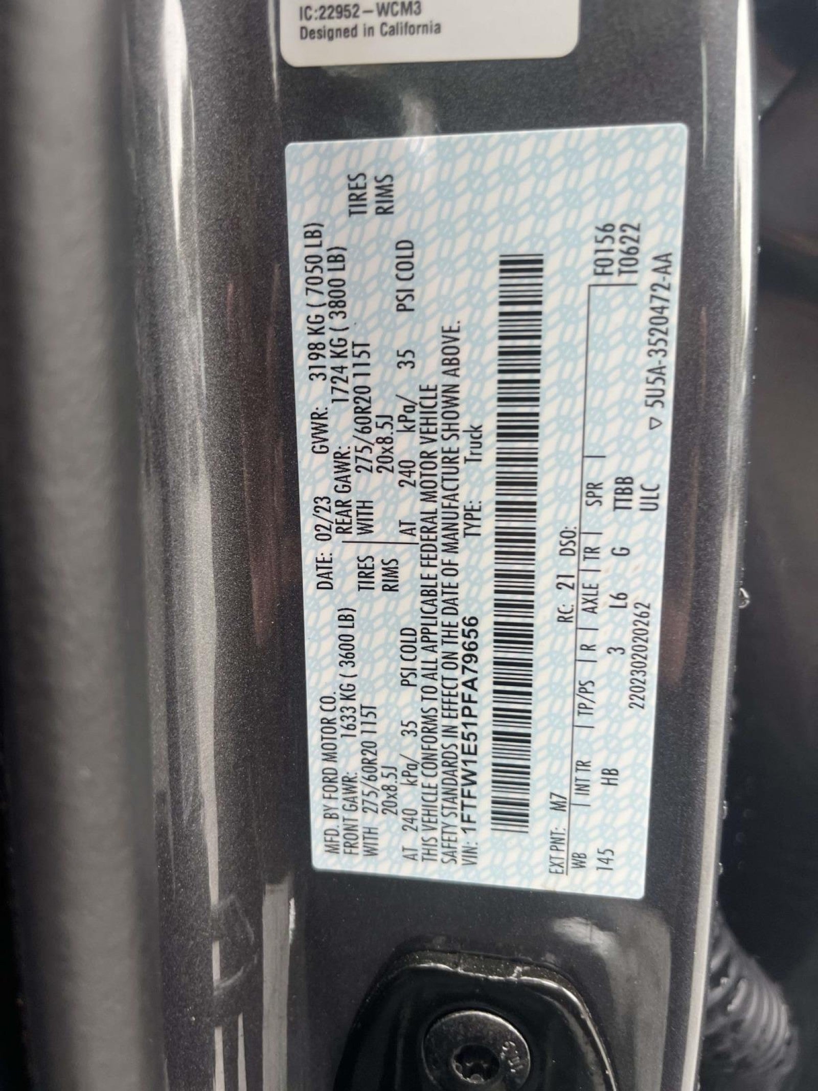 2023 Ford F-150 LARIAT 4WD SUPERCREW 5.5'