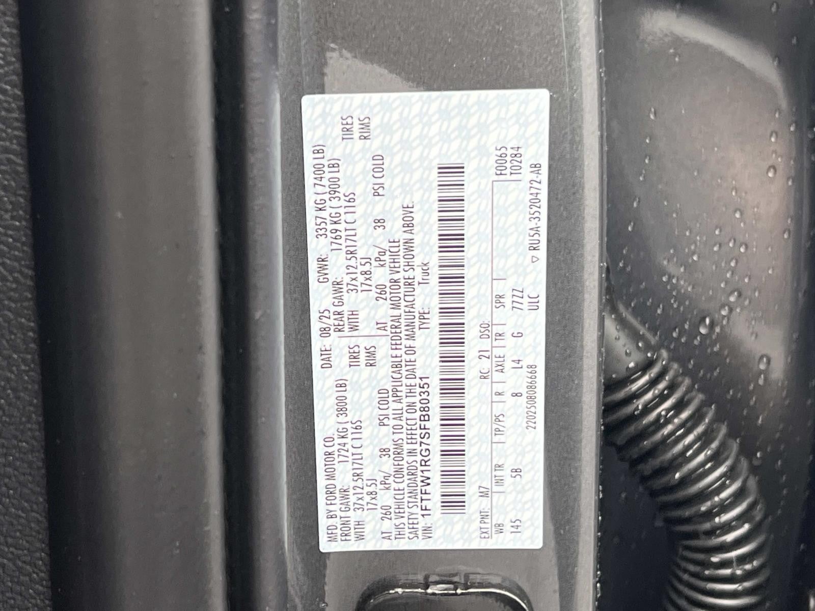 2025 Ford F-150 RAPTOR 4WD SUPERCREW 5.5'