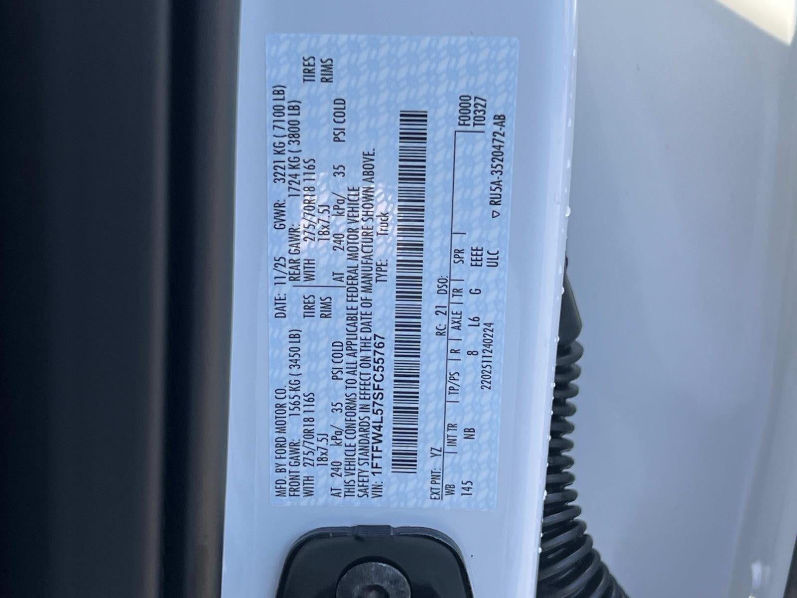 2025 Ford F-150 TREMOR 4WD SUPERCREW 5.5'