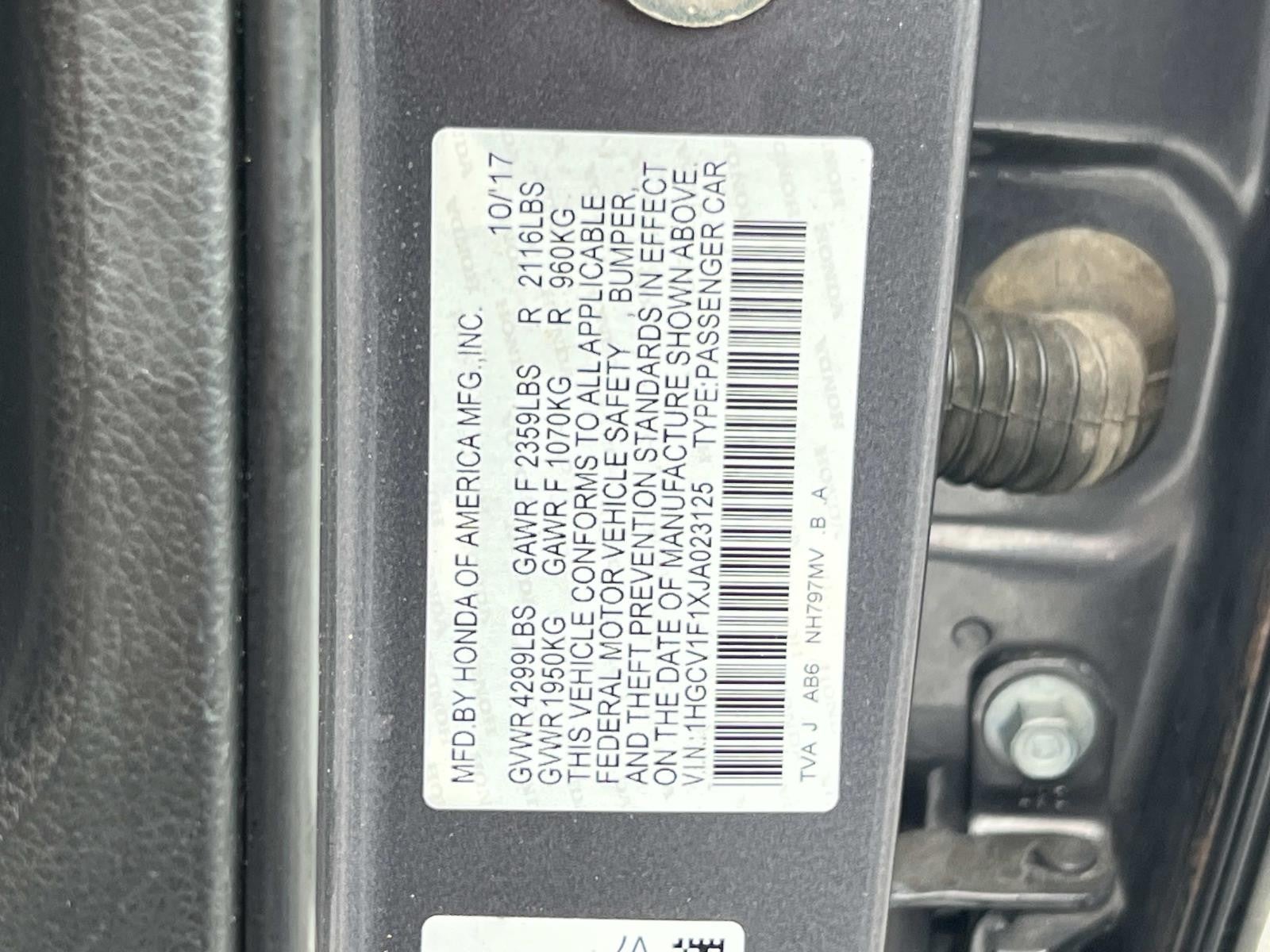 2018 Honda Accord Sedan LX 1.5T