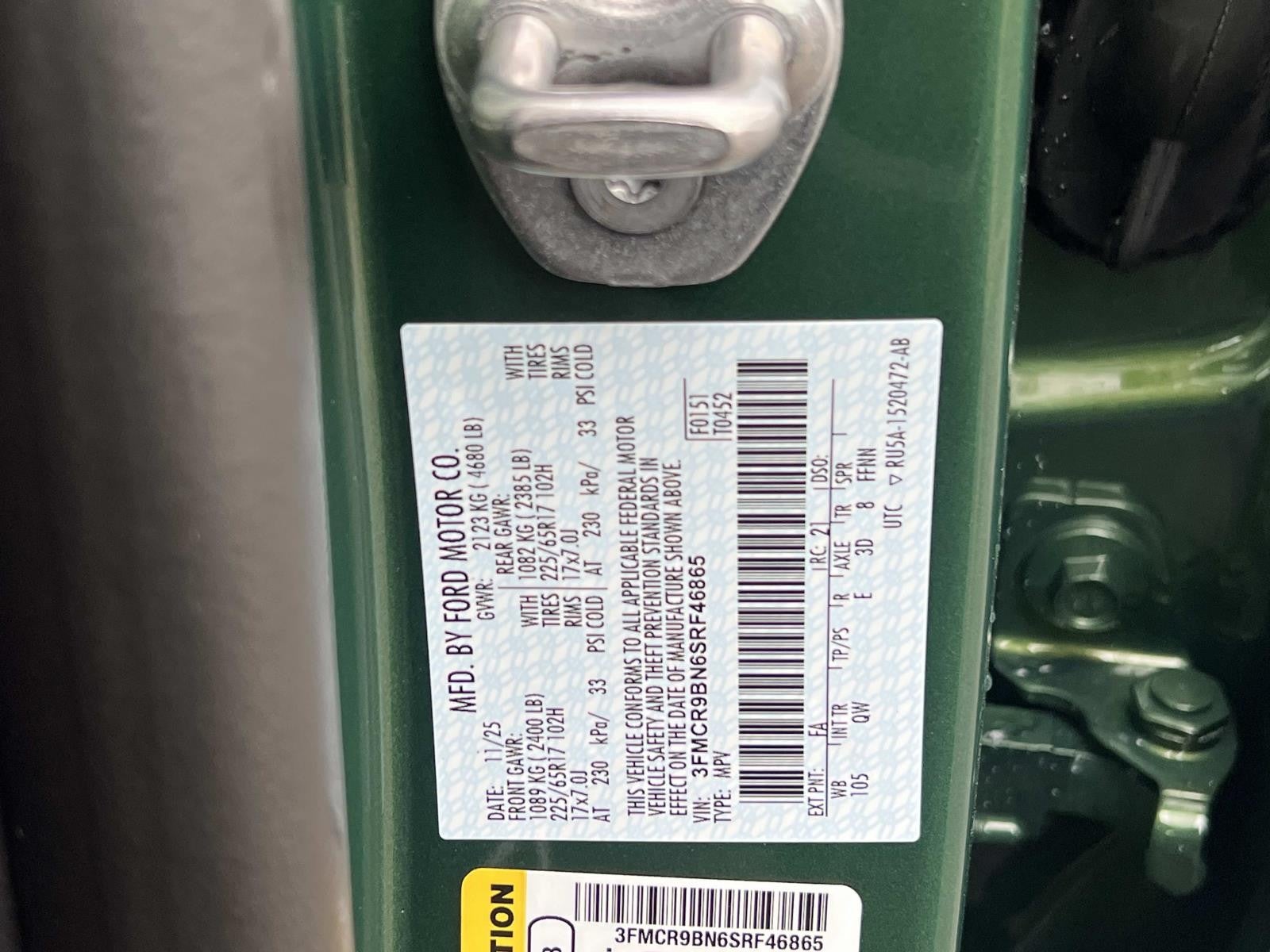 2025 Ford Bronco Sport BIG BEND 4X4