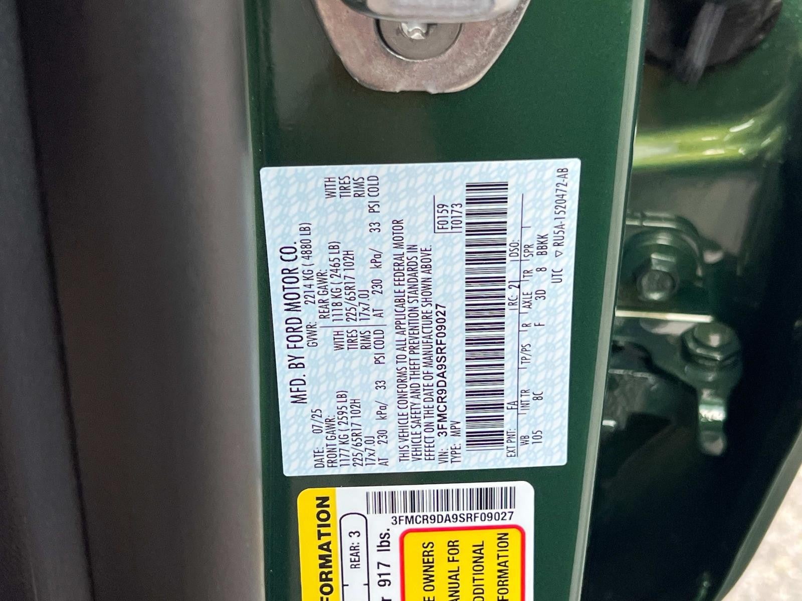 2025 Ford Bronco Sport BADLANDS 4X4