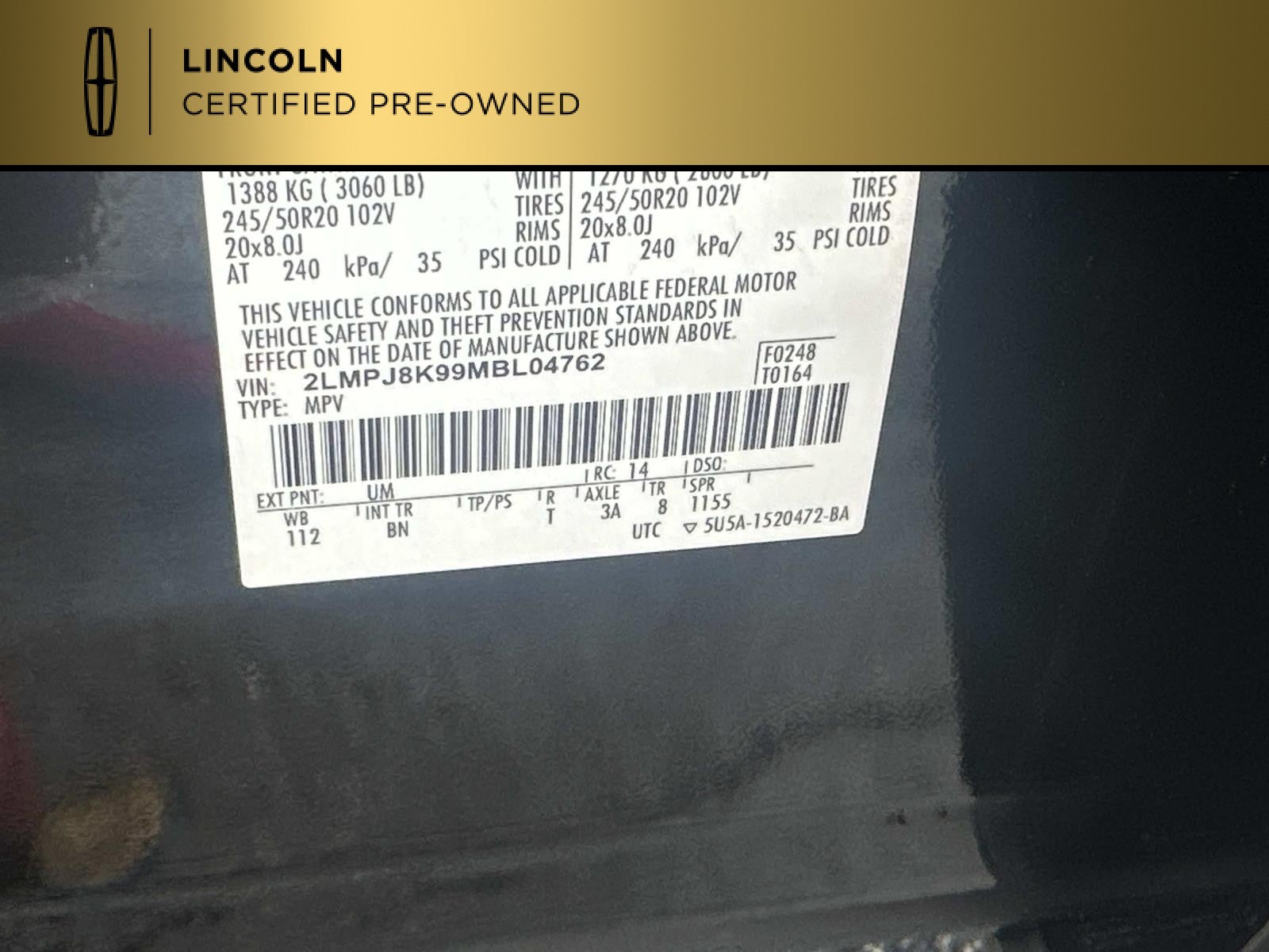 2021 Lincoln Nautilus Reserve