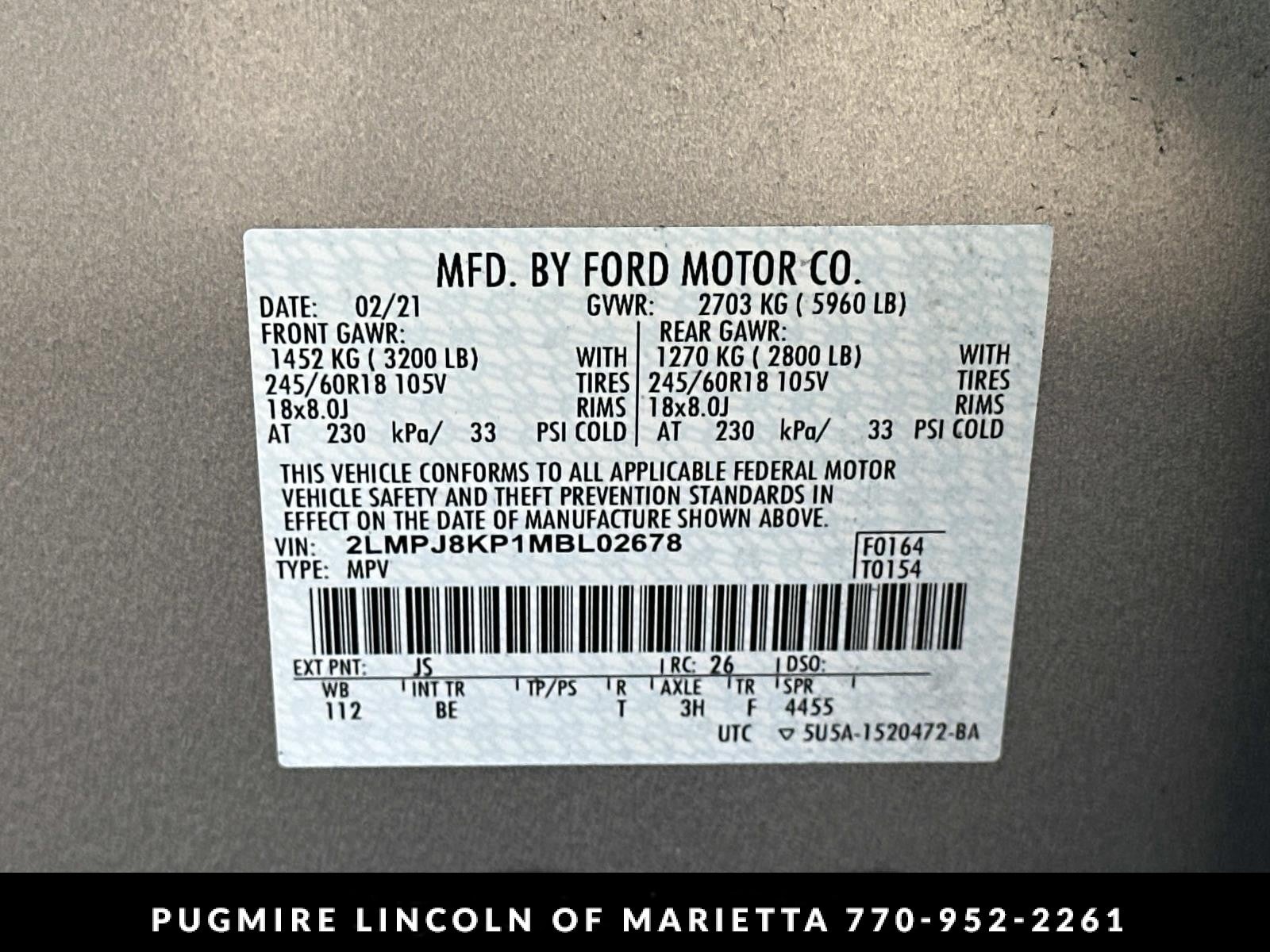 2021 Lincoln Nautilus Reserve