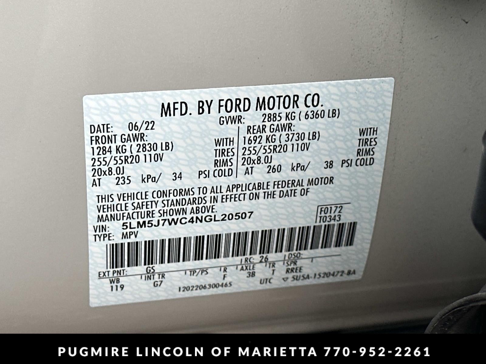 2022 Lincoln Aviator Reserve