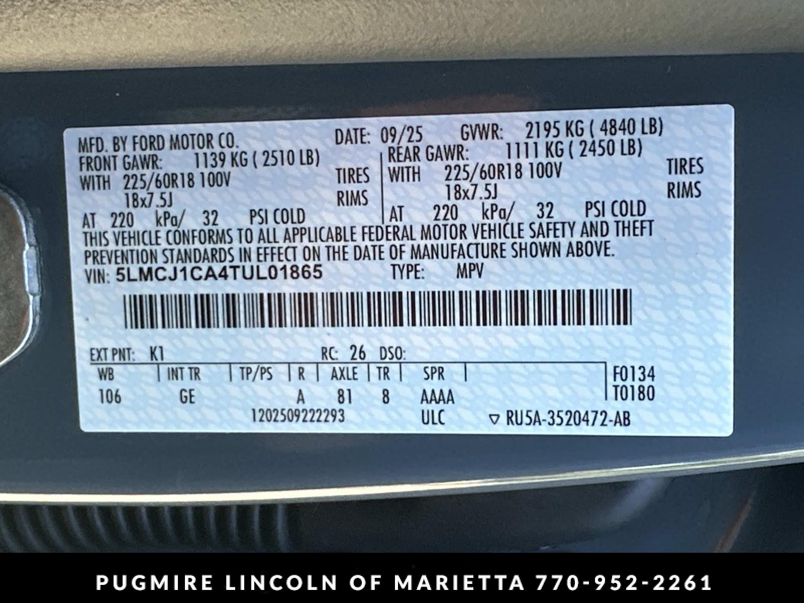 2026 Lincoln Corsair Premiere