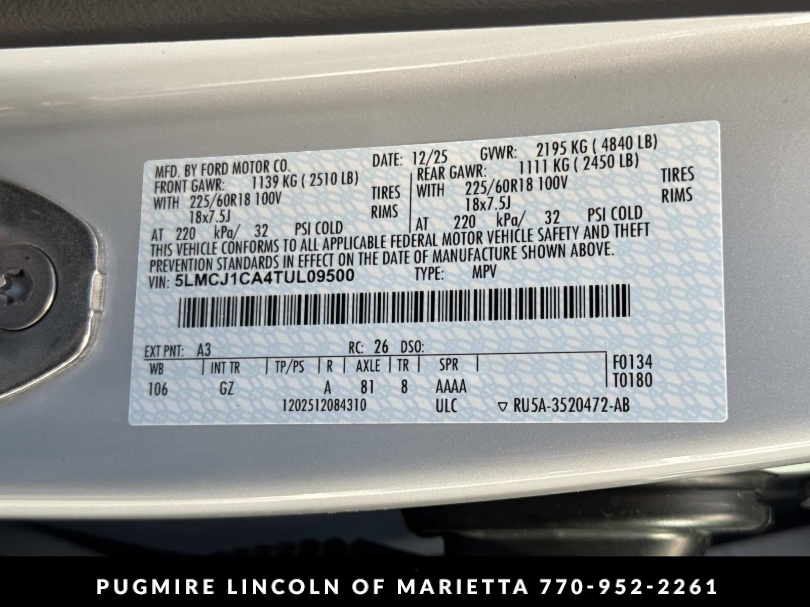 2026 Lincoln Corsair Premiere