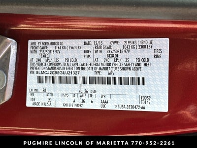 2016 Lincoln MKC Select