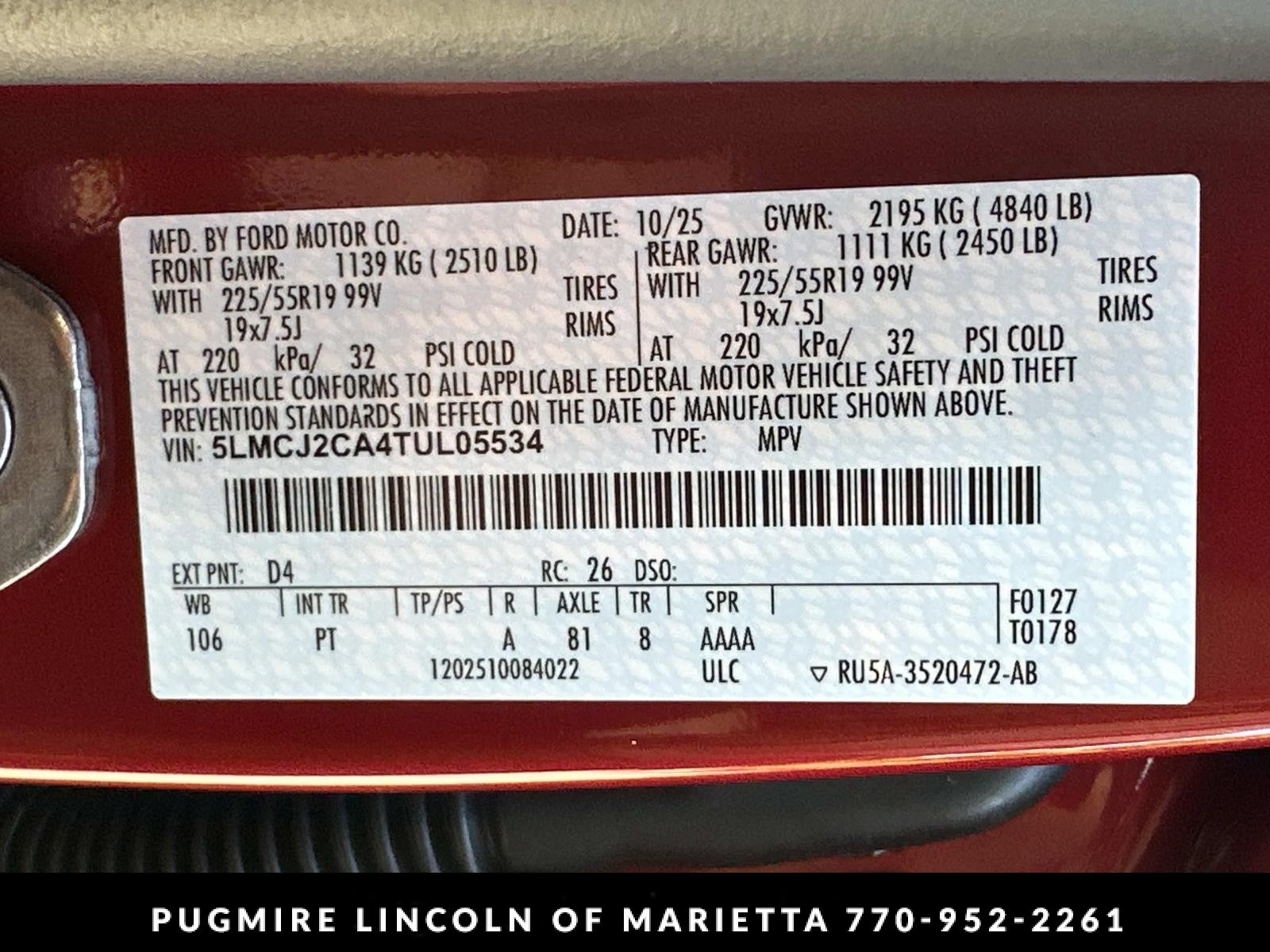 2026 Lincoln Corsair Reserve