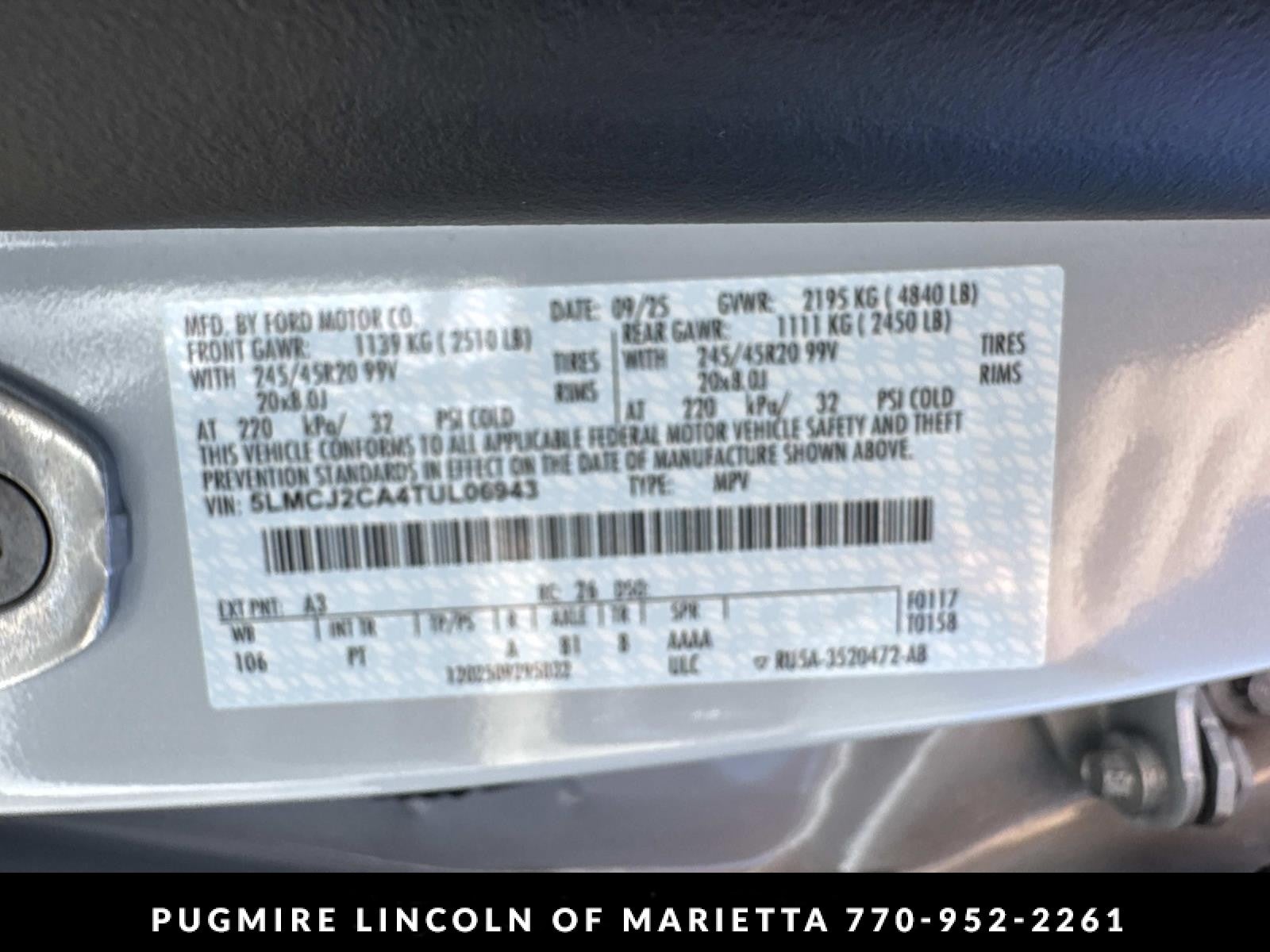 2026 Lincoln Corsair Reserve