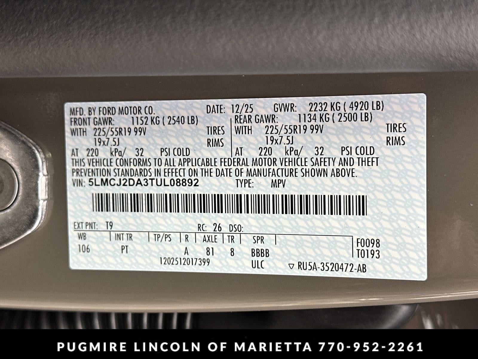 2026 Lincoln Corsair Reserve