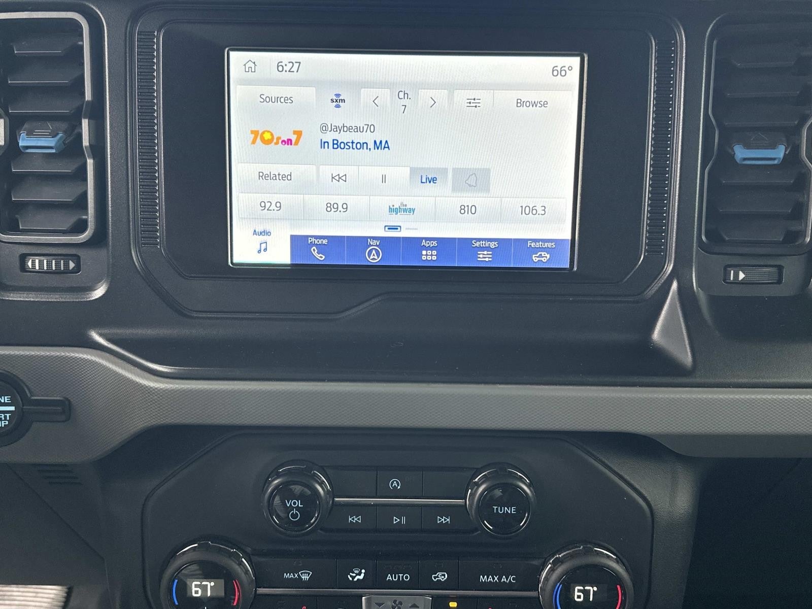 2021 Ford Bronco BLACK DIAMOND 4 DOOR 4X4