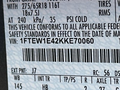 2019 Ford F-150 LARIAT 4WD SUPERCREW 5.5'