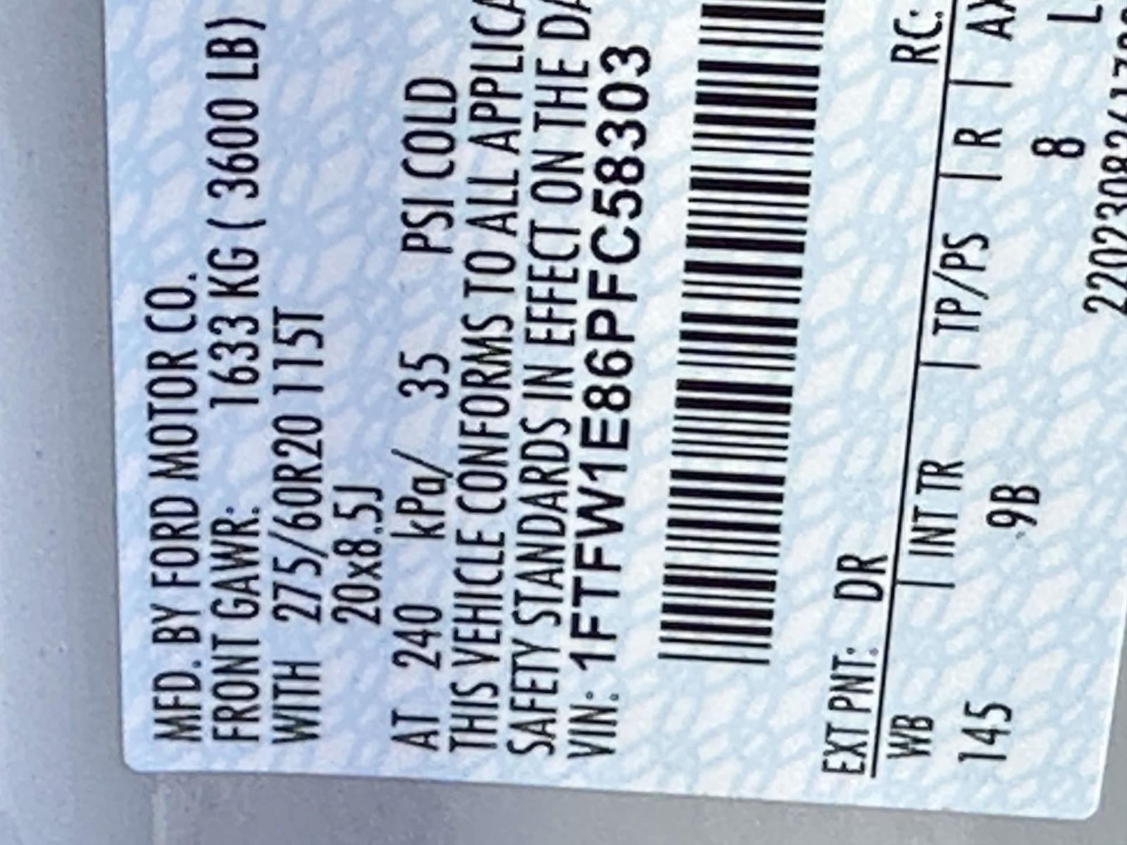 2023 Ford F-150 PLATINUM 4WD SUPERCREW 5.