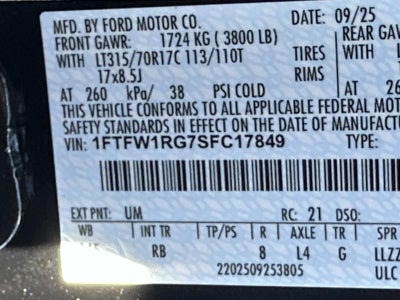 2025 Ford F-150 RAPTOR 4WD SUPERCREW 5.5'