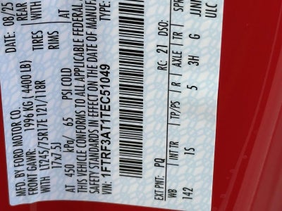 2026 Ford Super Duty F-350 SRW XL 2WD REG CAB 8' BOX