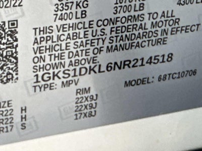 2022 GMC Yukon 2WD 4DR DENALI