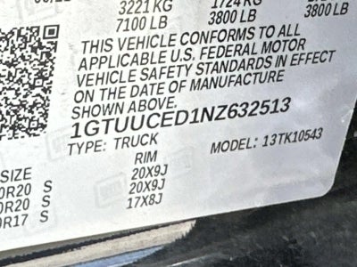 2022 GMC Sierra 1500 4WD CREW CAB 147 ELEVATI