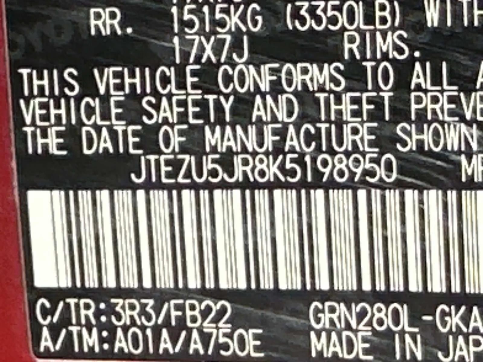 2019 Toyota 4Runner SUV